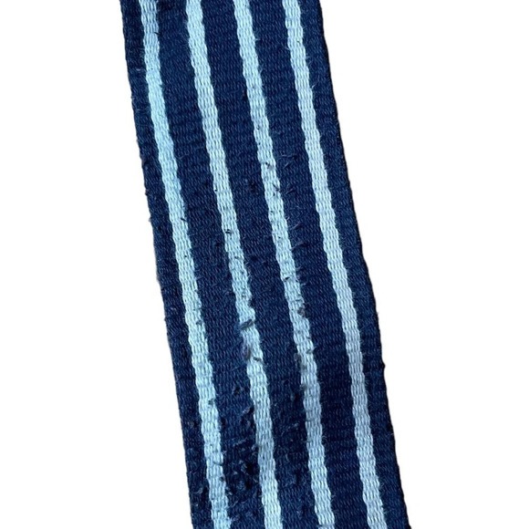 Hollister Women’s Brown Leather and Fabric Belt with Blue and White Stripes - Picture 9 of 10